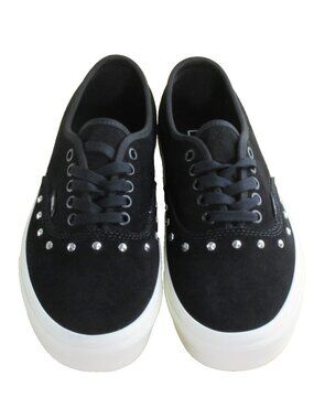 Vans Authentic Women's Spikes Black White Suede lace up shoes Sizes NIB